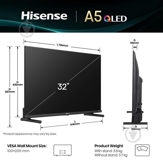 Телевізор Hisense 32A5Q - фото 11