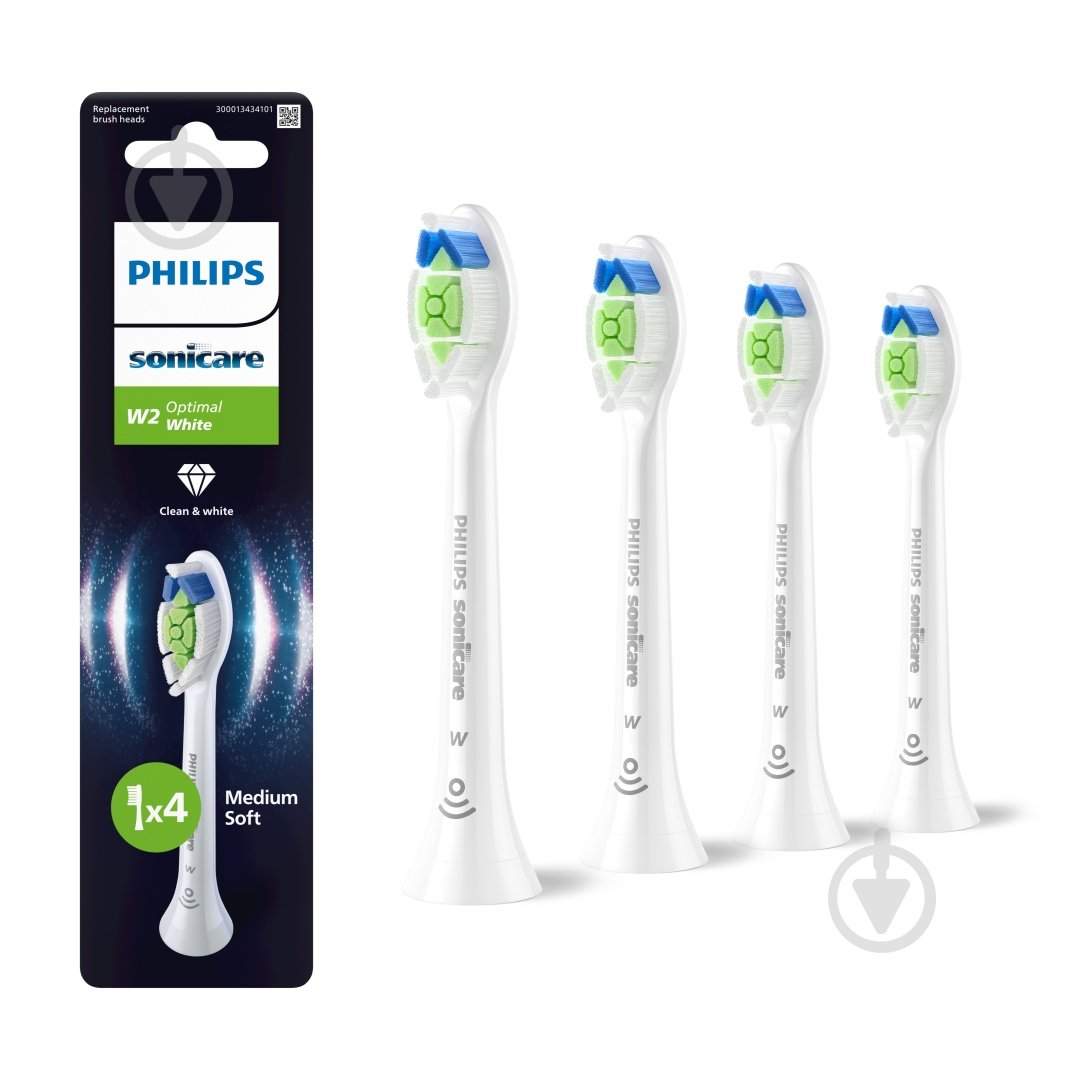 Насадки для електричної зубної щітки Philips Sonicare W2 Optimal White 4 шт (HX6064/87) - фото 11