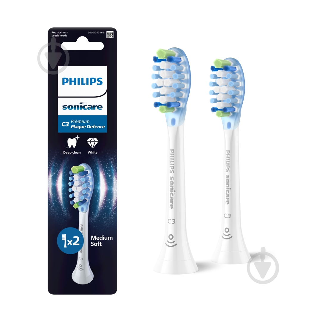 Насадки для електричної зубної щітки Philips Sonicare C3 Premium Plaque Defence (HX9042/87) - фото 9