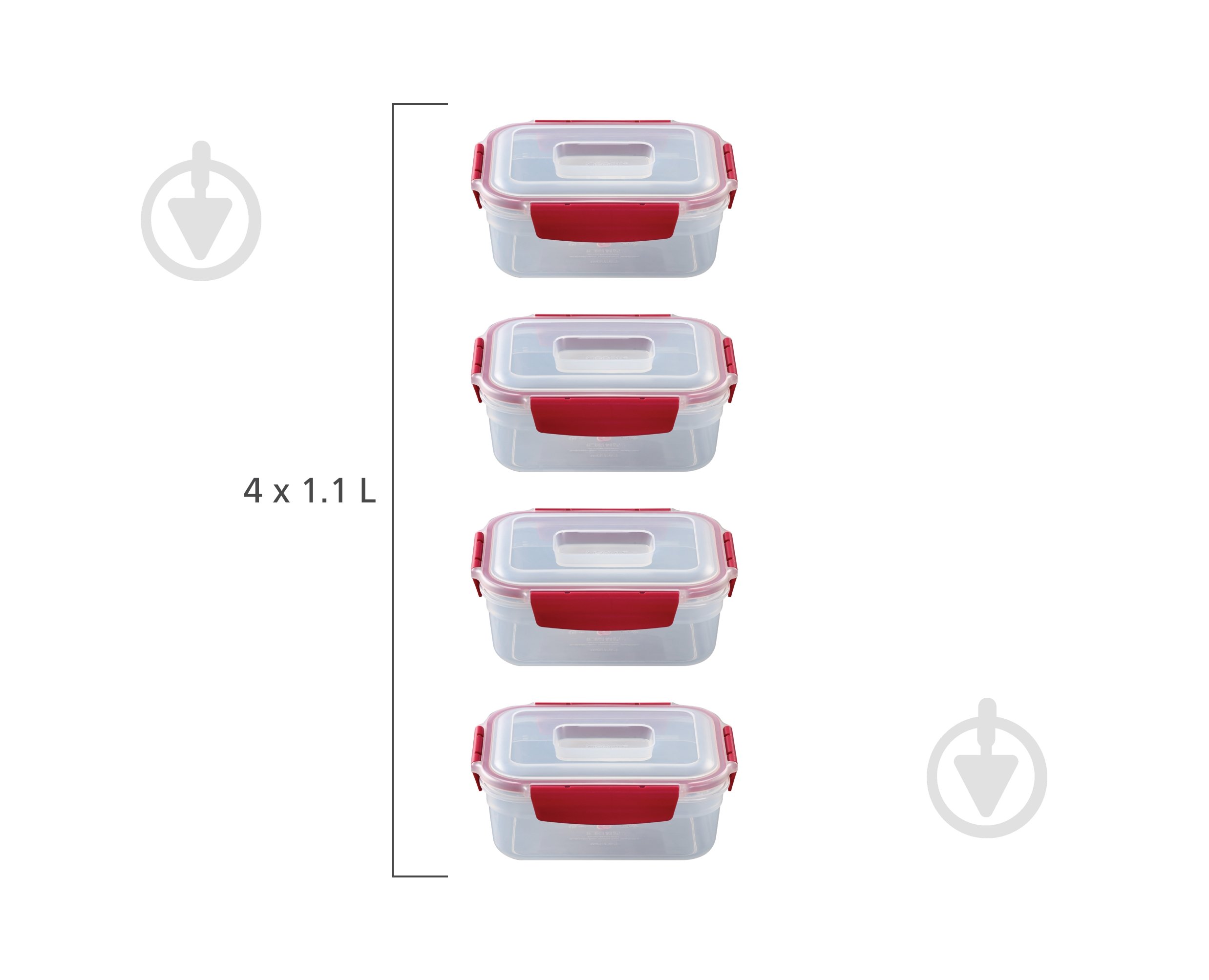 Набір контейнерів для харчових продуктів Joseph Joseph 1,1 л 4 шт. (1000011) - фото 4 Набір контейнерів для харчових продуктів Joseph Joseph 1,1 л 4 шт. (1000011) - фото 4