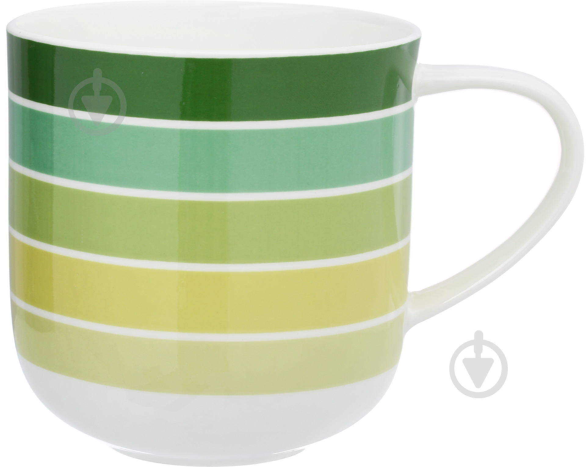 Чашка ASA Coppa 400 мл зеленая полоска 19110014 - фото 1 Чашка ASA Coppa 400 мл зеленая полоска 19110014 - фото 1