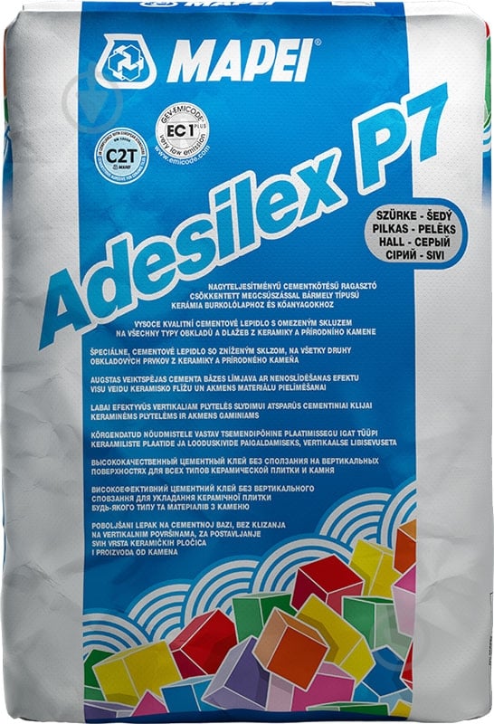 Клей для плитки Mapei Adesilex P7 сірий 25 кг - фото 1