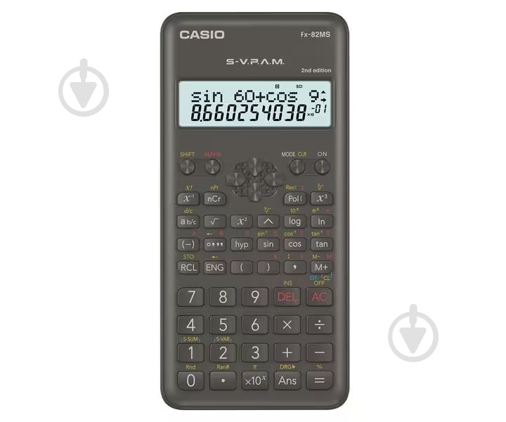 Калькулятор научный черный (FX-82MS-2-W-EH-D) Casio - фото 1 Калькулятор научный черный (FX-82MS-2-W-EH-D) Casio - фото 1
