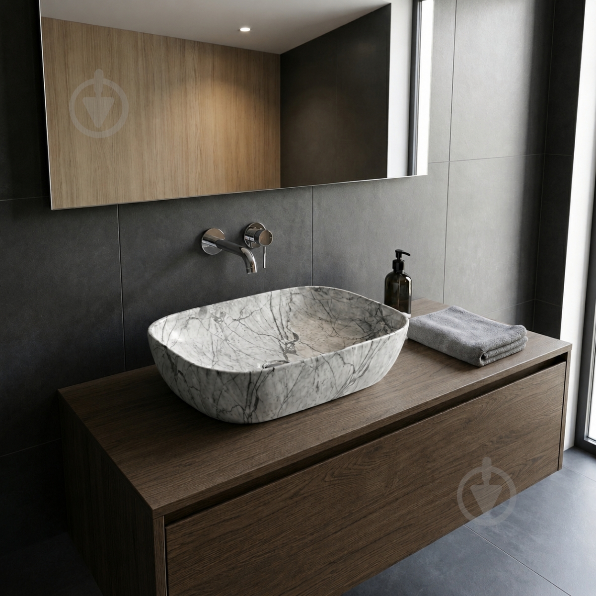 Умивальник-чаша Doosh MARMUR DO-TS-14 Marble Dark - фото 2