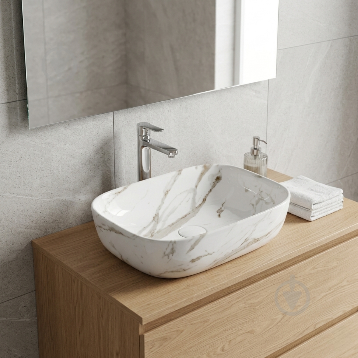 Умывальник-чаша Doosh MARMUR DO-TS-14 Marble Light - фото 2 Умывальник-чаша Doosh MARMUR DO-TS-14 Marble Light - фото 2