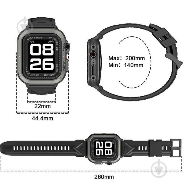 Смарт-часы Blackview W30 black (6931548314295) - фото 7