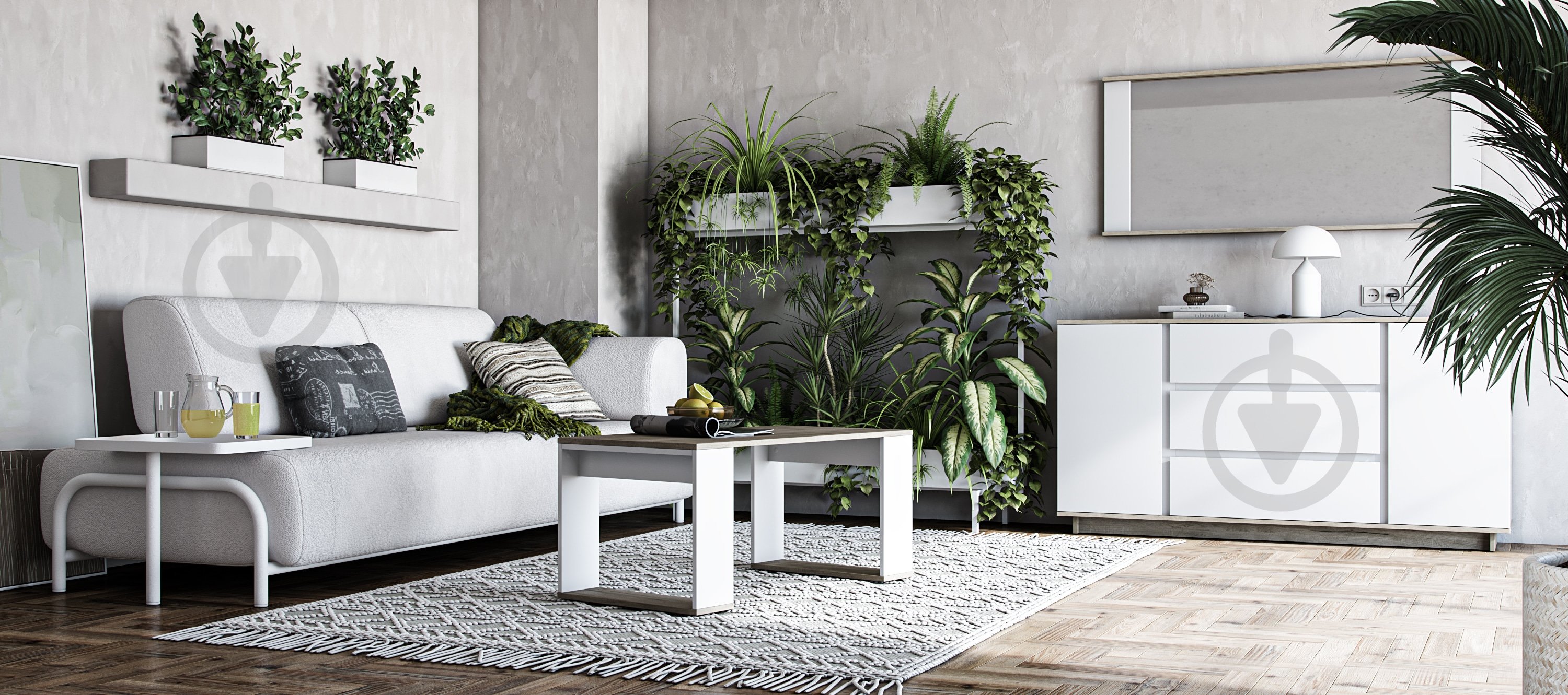 Комод Грейд №2 2д3ш Concept 1600x820x400 мм дуб крафт сірий/німфея альба - фото 2