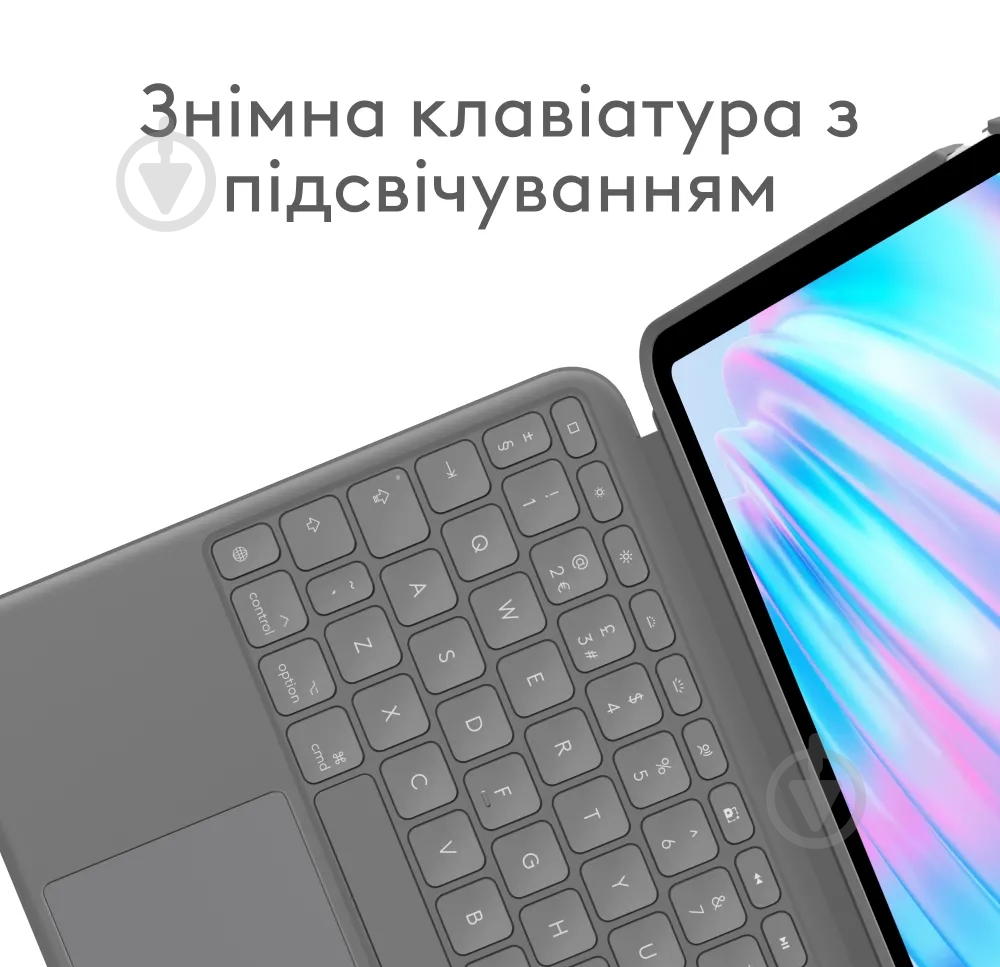 Чехол-клавиатура Logitech Combo Touch for для iPad Air 13-inch M2 oxford grey (L920-012618) - фото 3