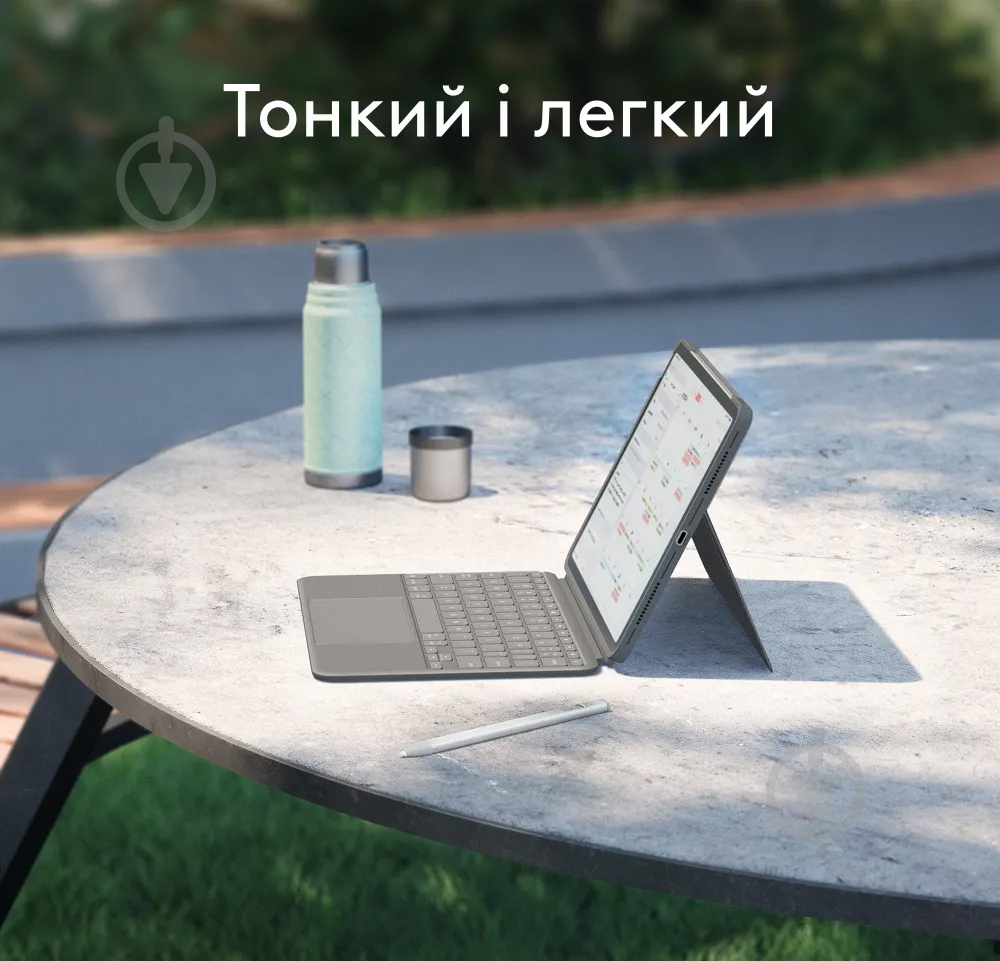 Чехол-клавиатура Logitech Combo Touch for для iPad Air 13-inch M2 oxford grey (L920-012618) - фото 7