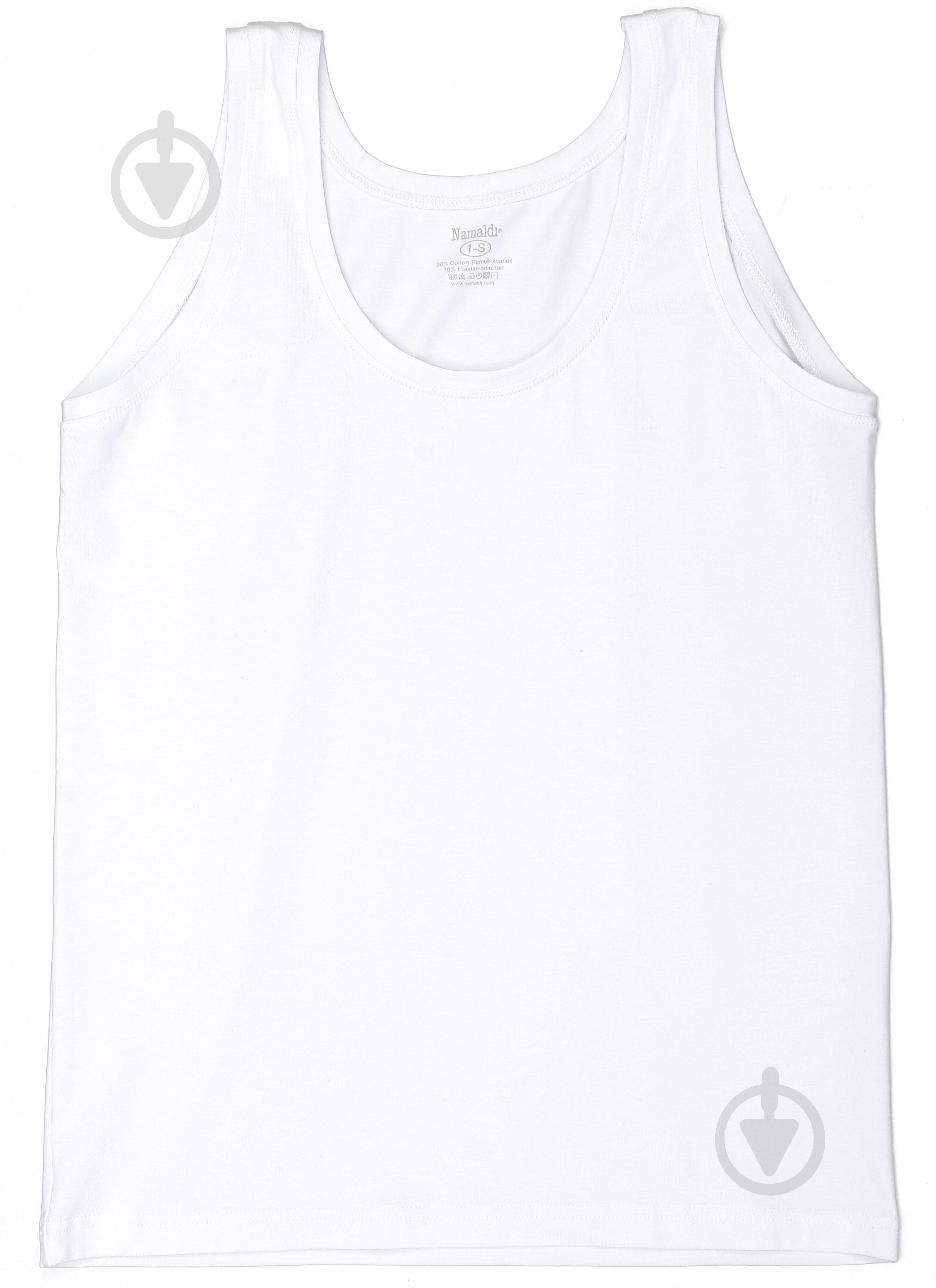 Майка мужская Namaldi р. S белый 190-1007 - фото 2 Майка мужская Namaldi р. S белый 190-1007 - фото 2