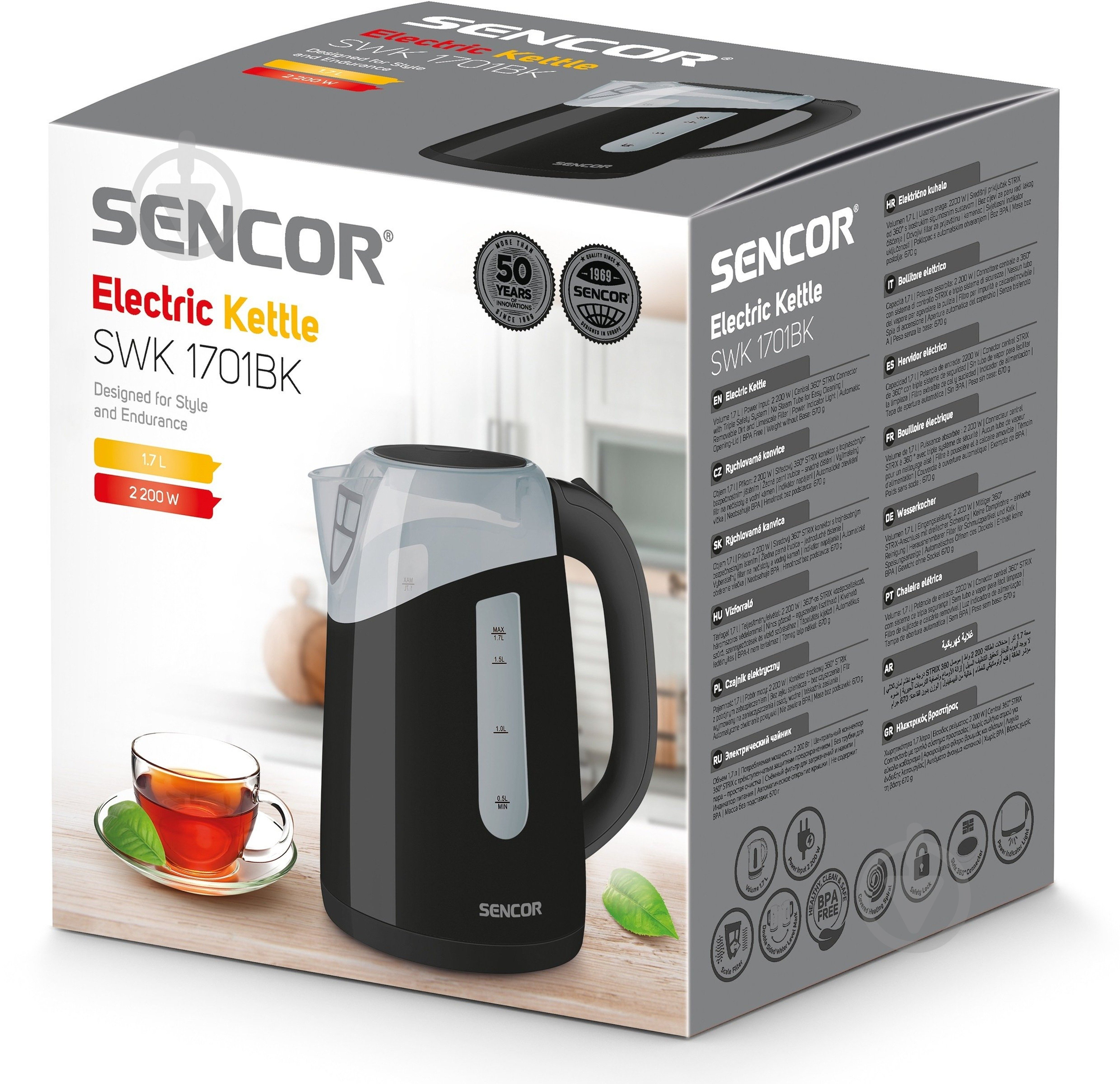 Электрочайник Sencor SWK1701BK - фото 10