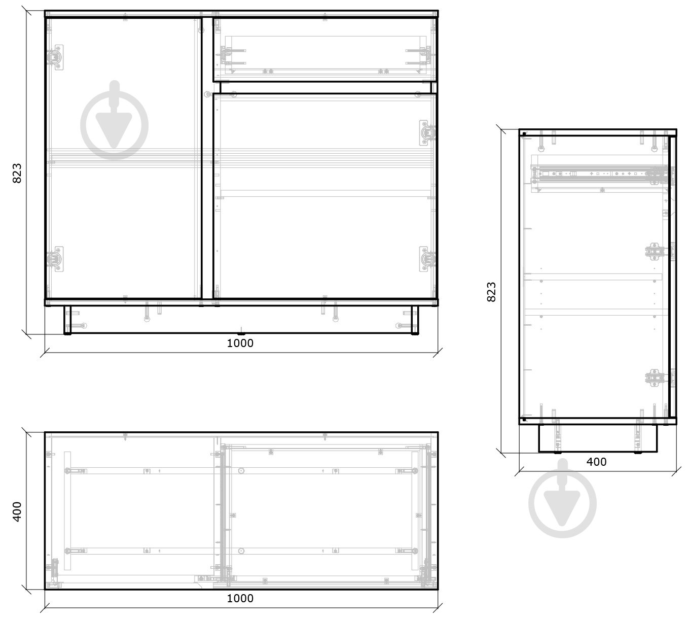Комод Грейд 2д1ш Concept дуб крафт сірий /німфея альба - фото 3