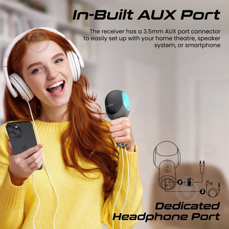 Микрофон Promate беспроводной со встроенным динамиком и функцией караоке (vocalmic.black) - фото 21