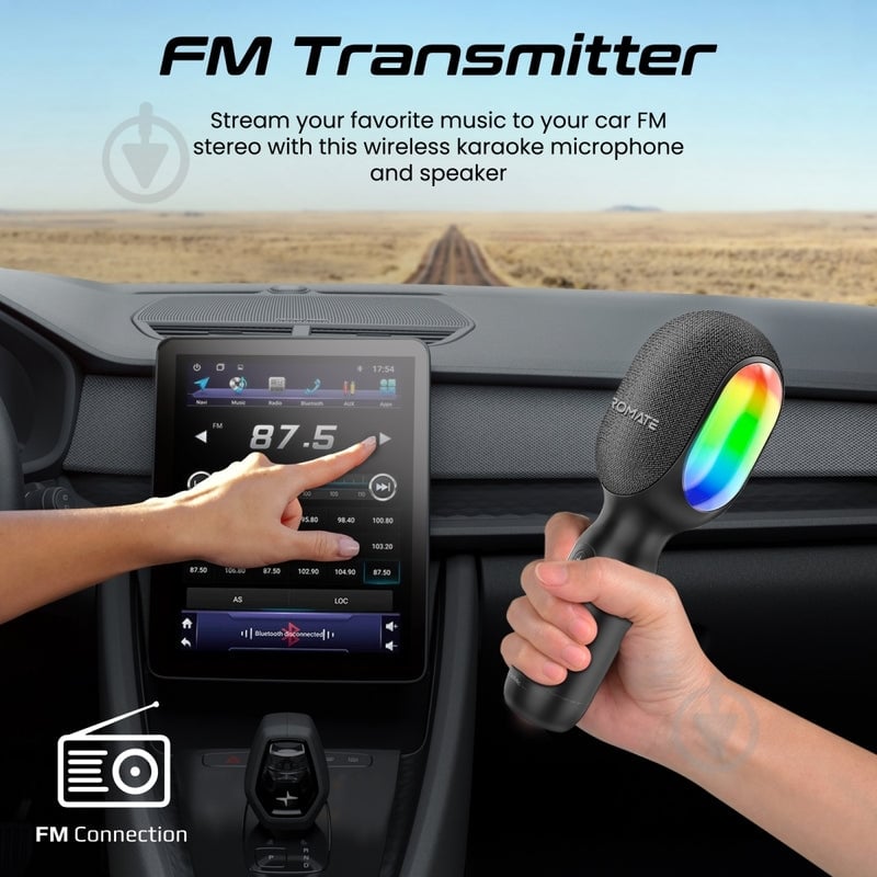 Микрофон Promate беспроводной со встроенным динамиком и функцией караоке (vocalmic.black) - фото 20