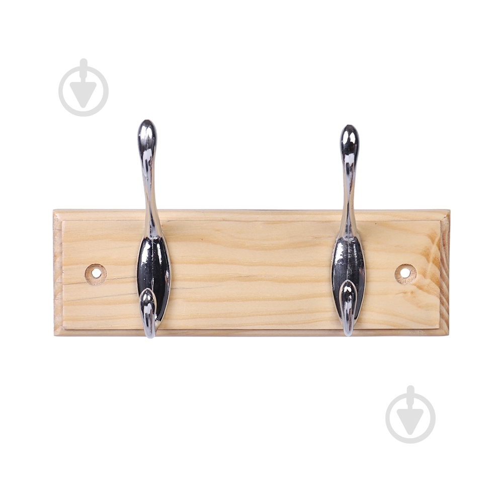 Вешалка с крючками Larvij LH2LPN01CH сосна/хром - фото 1