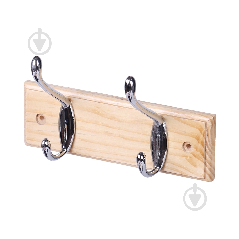 Вешалка с крючками Larvij LH2LPN01CH сосна/хром - фото 2