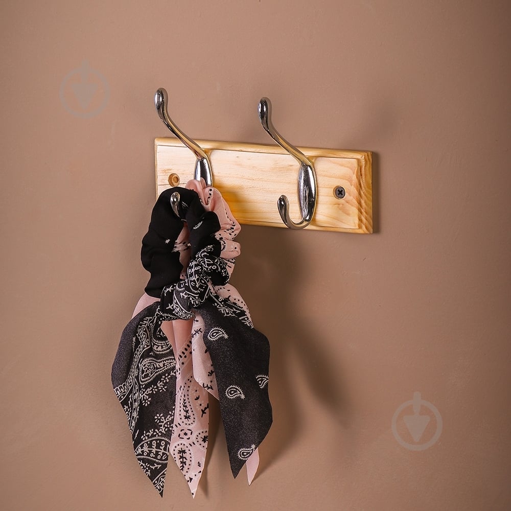 Вешалка с крючками Larvij LH2LPN01CH сосна/хром - фото 5