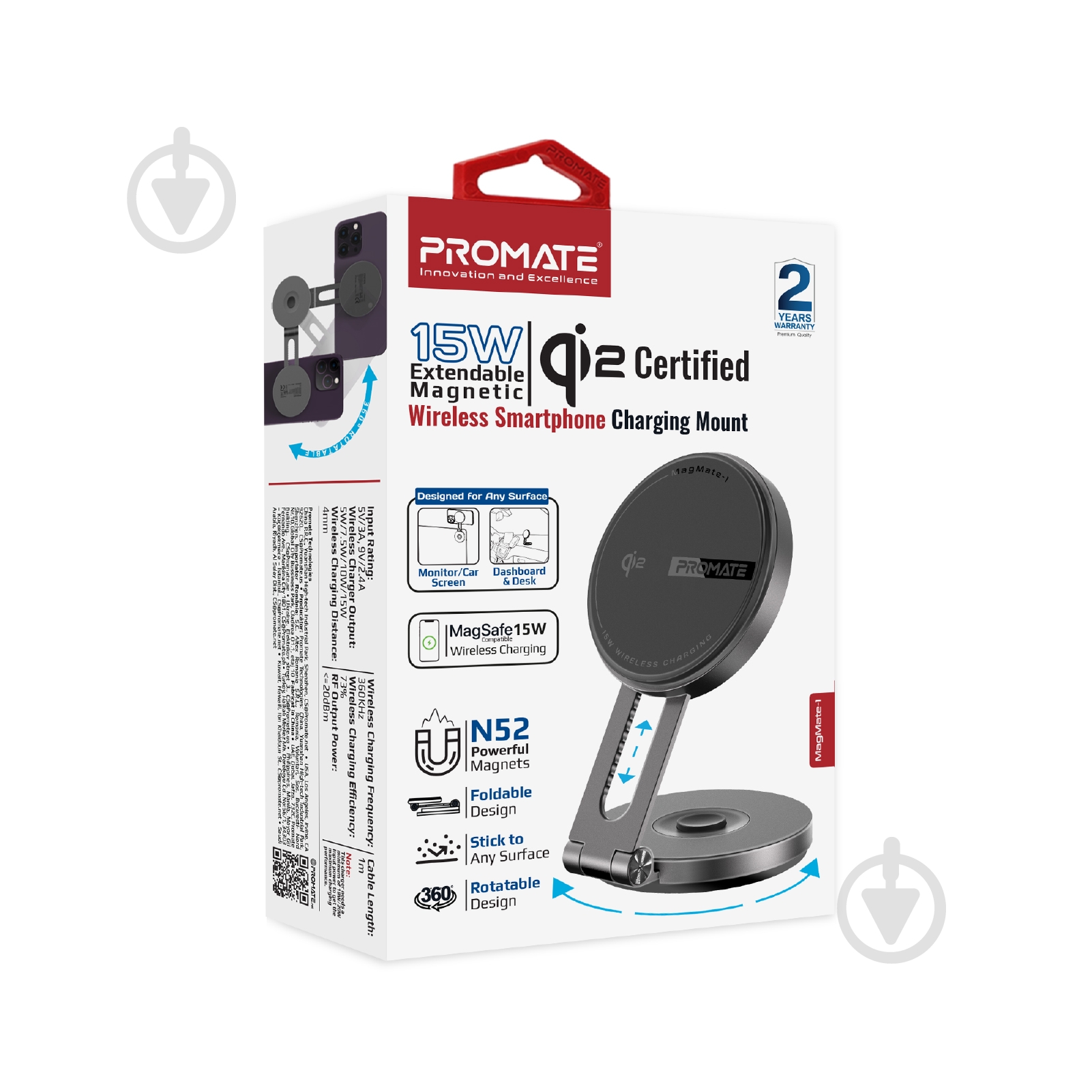 Автотримач Promate MagMate-1 Black - фото 8 Автотримач Promate MagMate-1 Black - фото 8