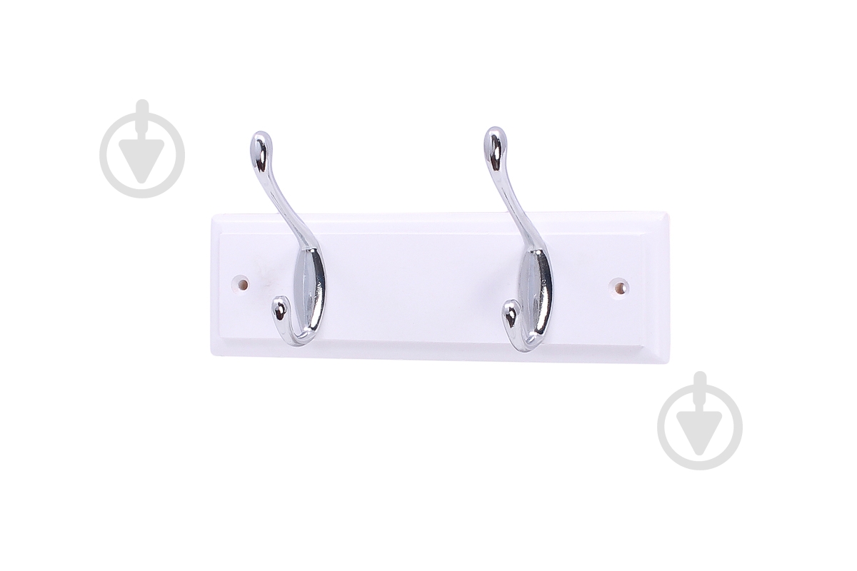 Вешалка с крючками Larvij LH2LWH01CH белый/хром - фото 1 Вешалка с крючками Larvij LH2LWH01CH белый/хром - фото 1