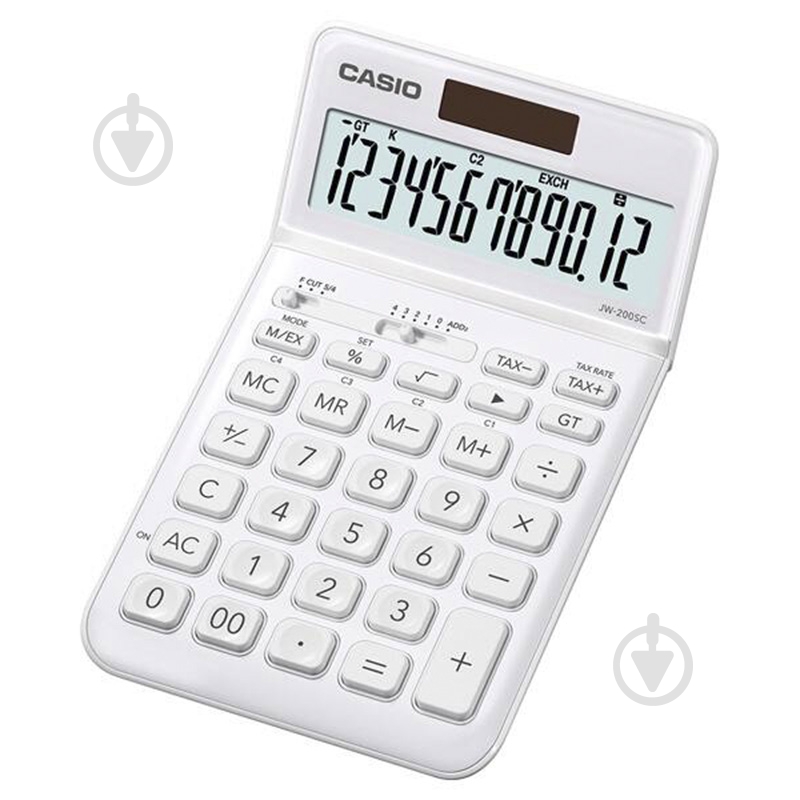 Калькулятор 12 розрядів білий (JW-200SC-WE-W-EP) Casio - фото 1