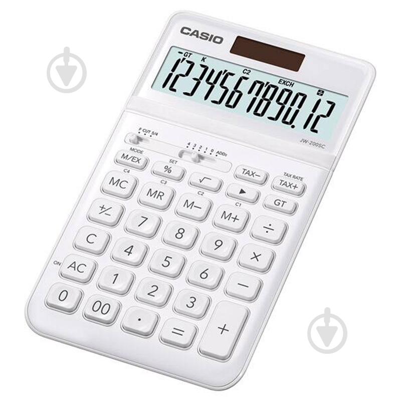 Калькулятор 12 розрядів білий (JW-200SC-WE-W-EP) Casio - фото 2
