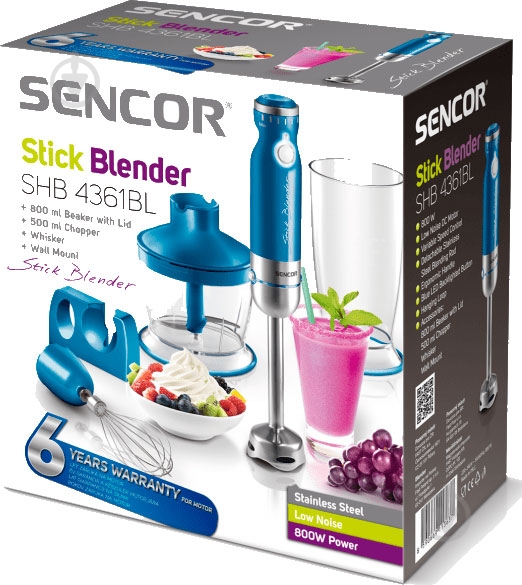 Блендер заглибний Sencor Sencor SHB 4361BL Sencor SHB 4361BL - фото 3