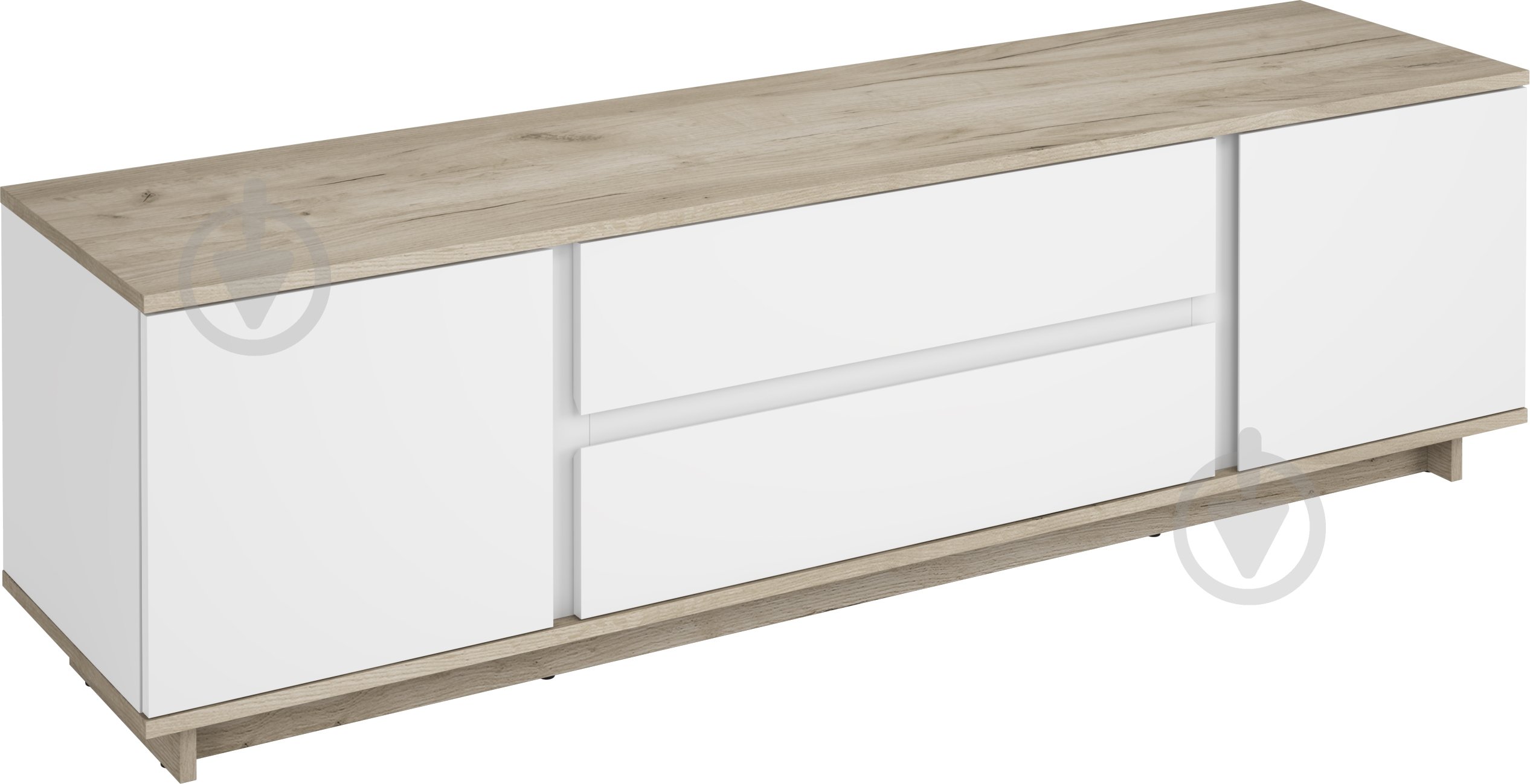 Тумба під ТВ Грейд 2д2ш Concept дуб крафт сірий / 1600x462x400 мм німфея альба/німфея альба - фото 1