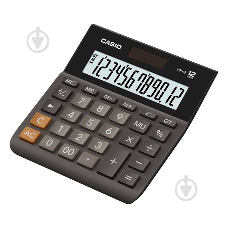 Калькулятор 12 розрядів чорний (MH-12-BK-S-EP) Casio - фото 1 Калькулятор 12 розрядів чорний (MH-12-BK-S-EP) Casio - фото 1