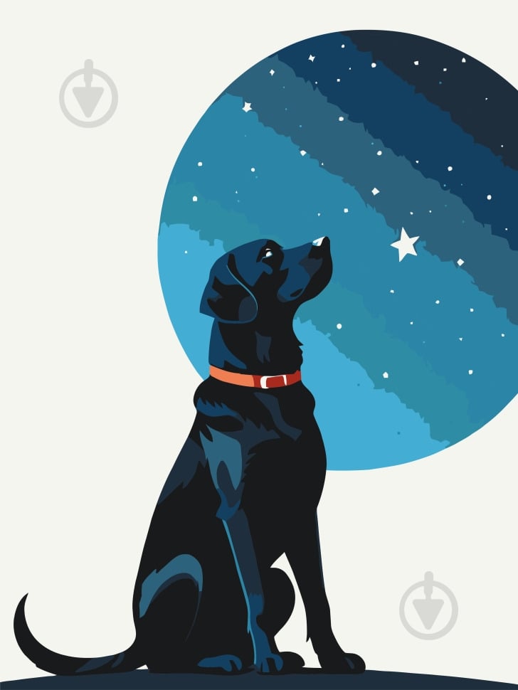 Картина по номерам Звездный пес 11714-AC 30х40 см ART CRAFT - фото 1 Картина по номерам Звездный пес 11714-AC 30х40 см ART CRAFT - фото 1