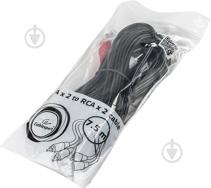 Кабель Cablexpert черный (CCA-2R2R-7.5M) 2 RCA-2RCA - фото 3 Кабель Cablexpert черный (CCA-2R2R-7.5M) 2 RCA-2RCA - фото 3
