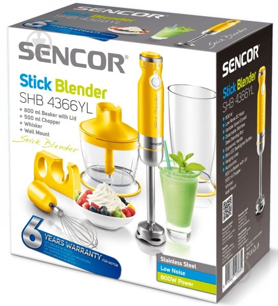 Блендер погружной Sencor SHB 4366YL - фото 7 Блендер погружной Sencor SHB 4366YL - фото 7