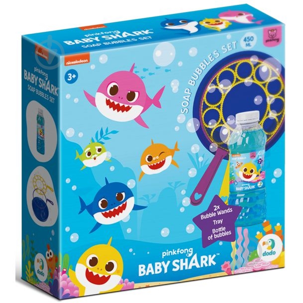 Мильні бульбашки DoDo Baby Shark 450 мл 200517 - фото 1
