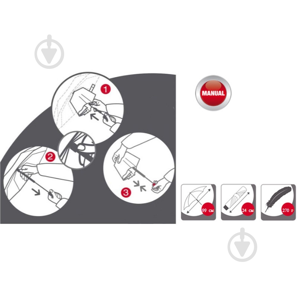 Зонт Knirps Kn95 7050 8566 A.050 Medium Manual breathe - фото 5 Зонт Knirps Kn95 7050 8566 A.050 Medium Manual breathe - фото 5