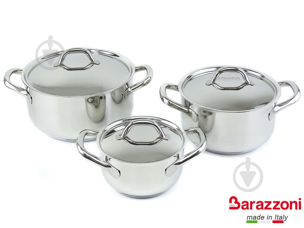 Набор кастрюль Barazzoni Chef Line 6 предметов 163906 - фото 2 Набор кастрюль Barazzoni Chef Line 6 предметов 163906 - фото 2