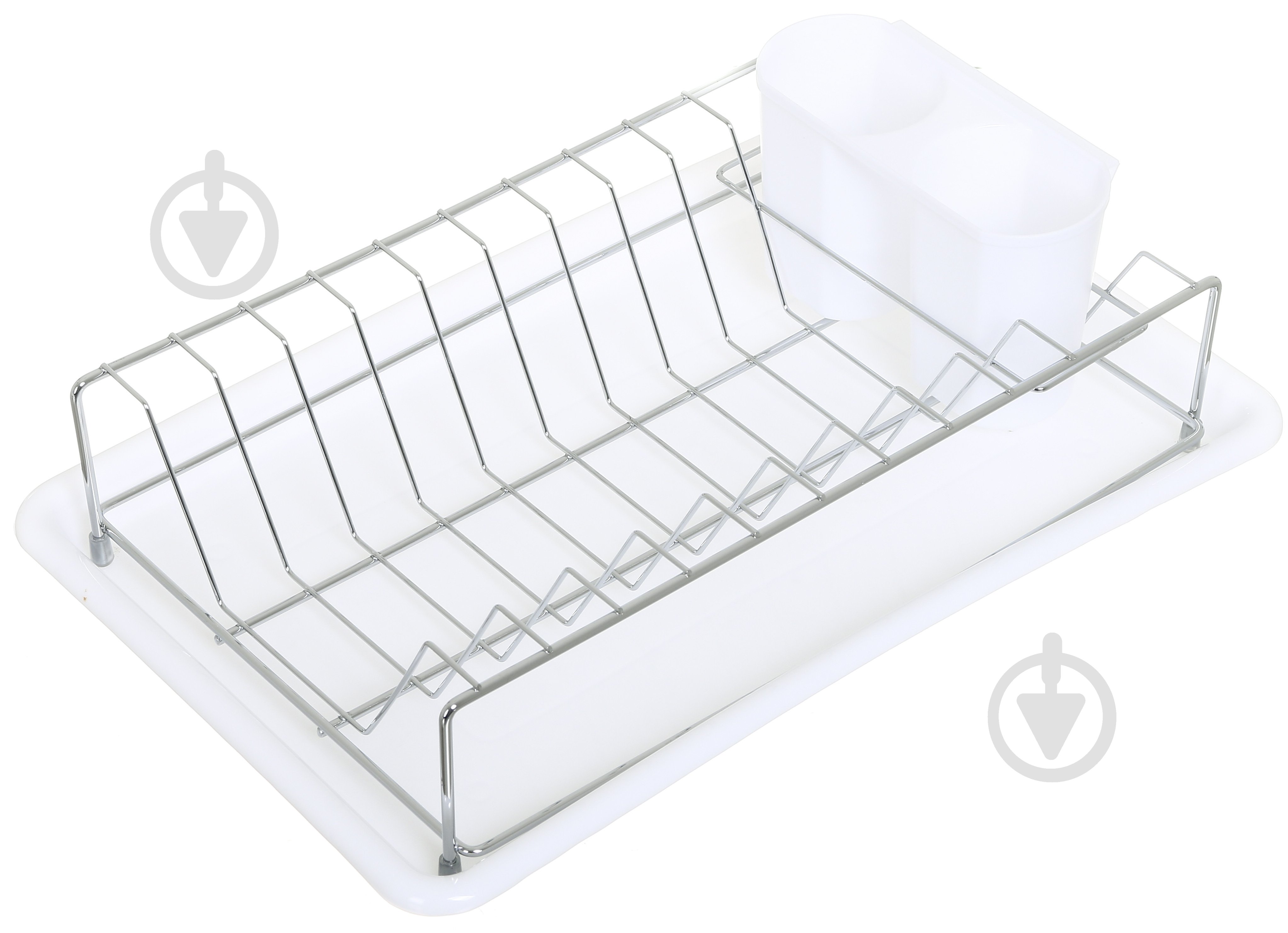 Сушилка для посуды Flamberg 380x250x110 мм настольная одноуровневая с поддоном - фото 1