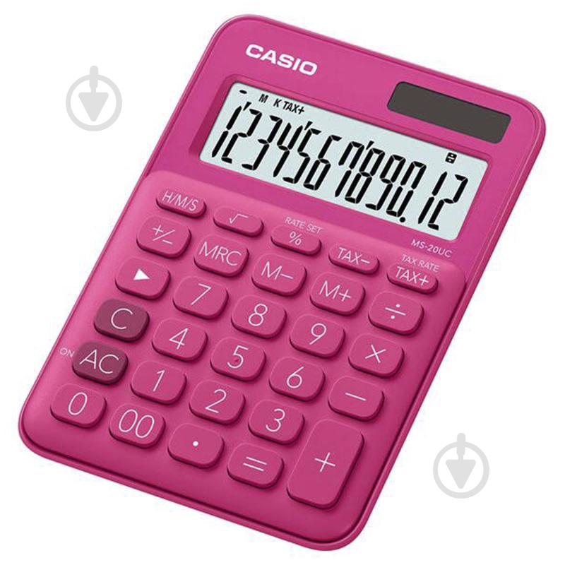 Калькулятор 12 розрядів червоний (MS-20UC-RD-W-EC) Casio - фото 1
