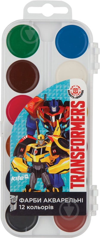 Краски акварельные Transformers 12 кольорів TF17-061 KITE - фото 1 Краски акварельные Transformers 12 кольорів TF17-061 KITE - фото 1