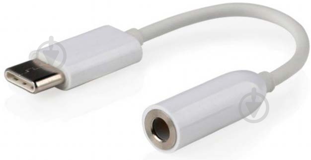 Адаптер Cablexpert USB Type-C - mini-jack 3,5 мм white (CCA-UC3.5F-01) - фото 1