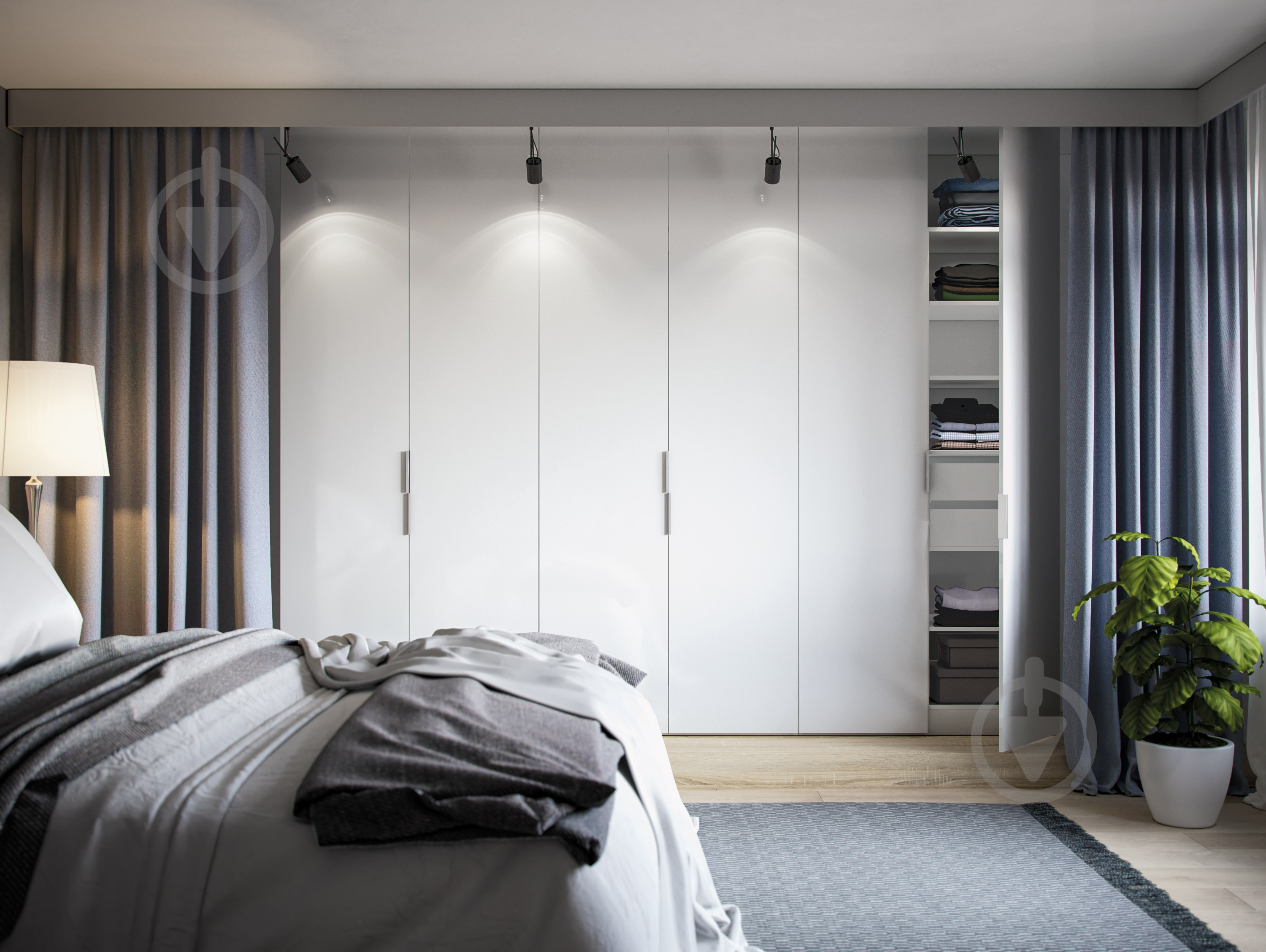 Шкаф для одежды Грейд Стефани-2 белый глянец - фото 3