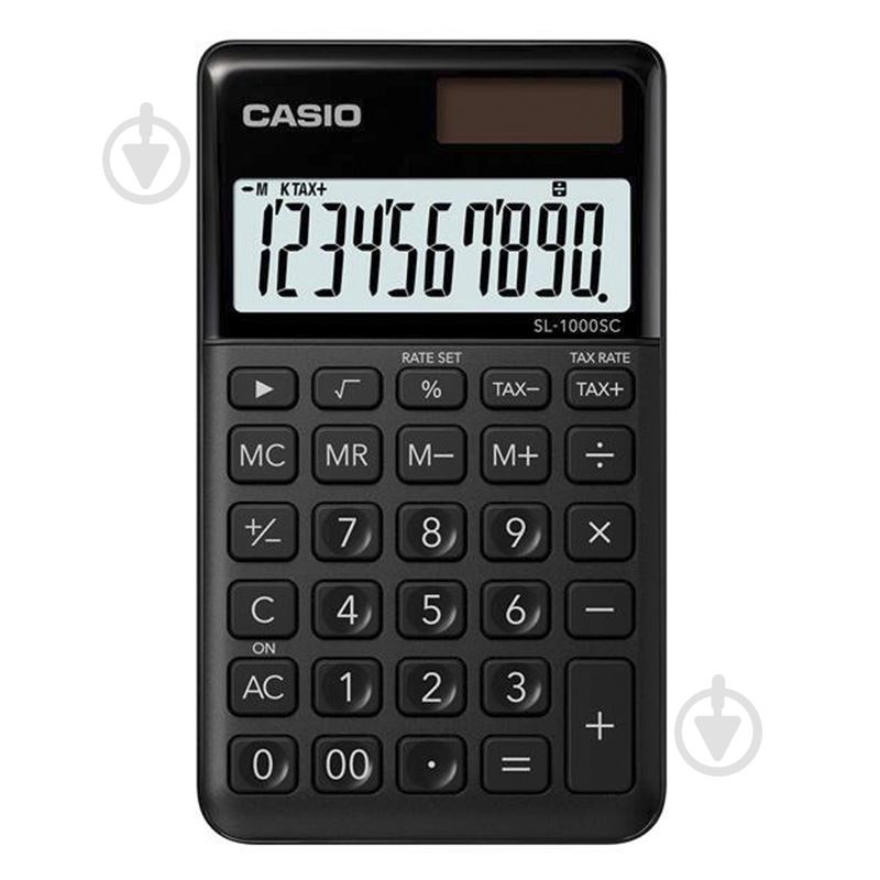 Калькулятор кишеньковий 10 розрядів чорний (SL-1000SC-BK-W-EP) Casio - фото 1