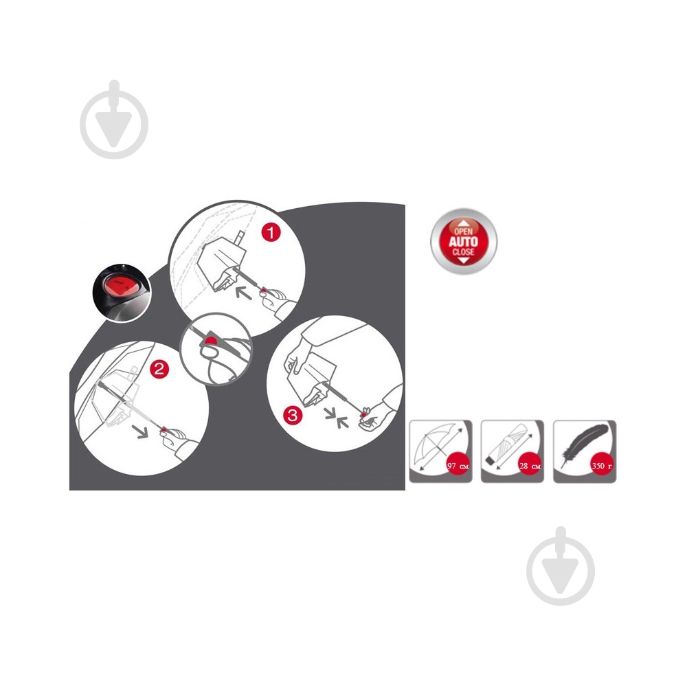 Зонт Knirps Kn95 7200 8517 A.200 Medium Duomatic 2fly blue - фото 3