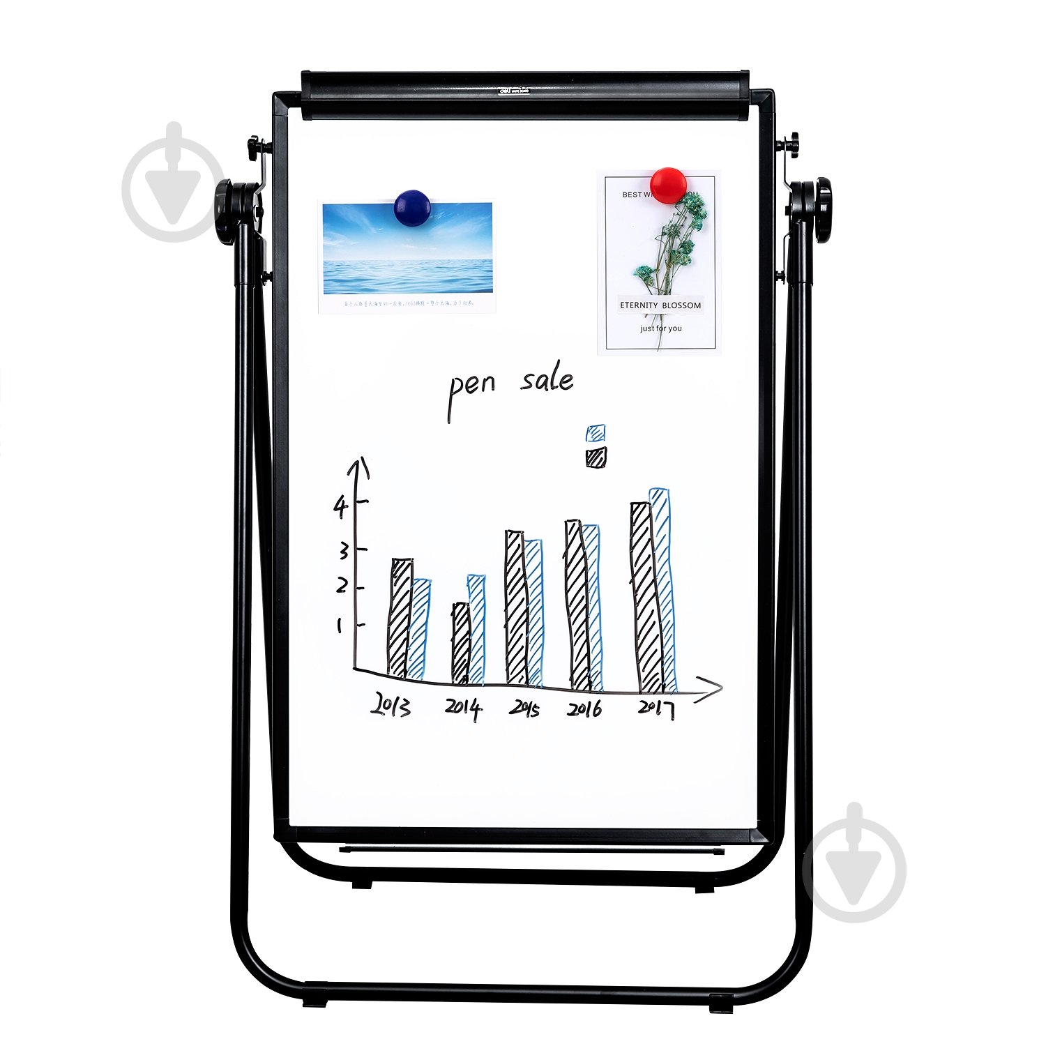 Магнитно-маркерный флипчарт Deli 60х90 см (7891B) - фото 4