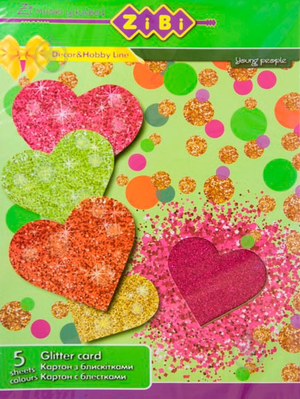 Картон цветной с блестками А4 - фото 1 Картон цветной с блестками А4 - фото 1