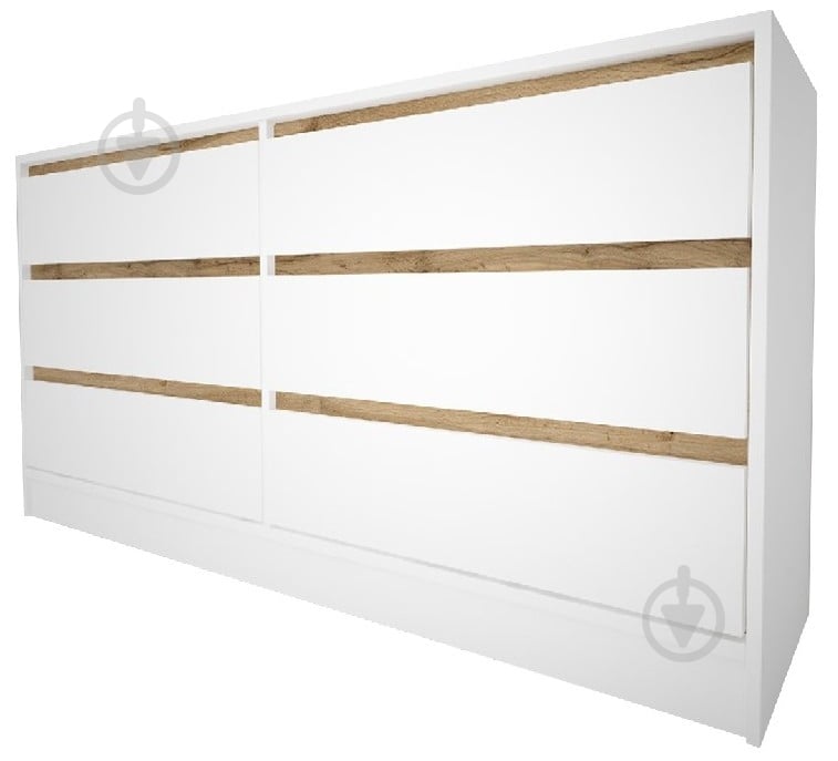 Комод Lion Бергамо 3 6ш 1600x860x430 мм нимфея альба/нимфея альба - фото 1 Комод Lion Бергамо 3 6ш 1600x860x430 мм нимфея альба/нимфея альба - фото 1