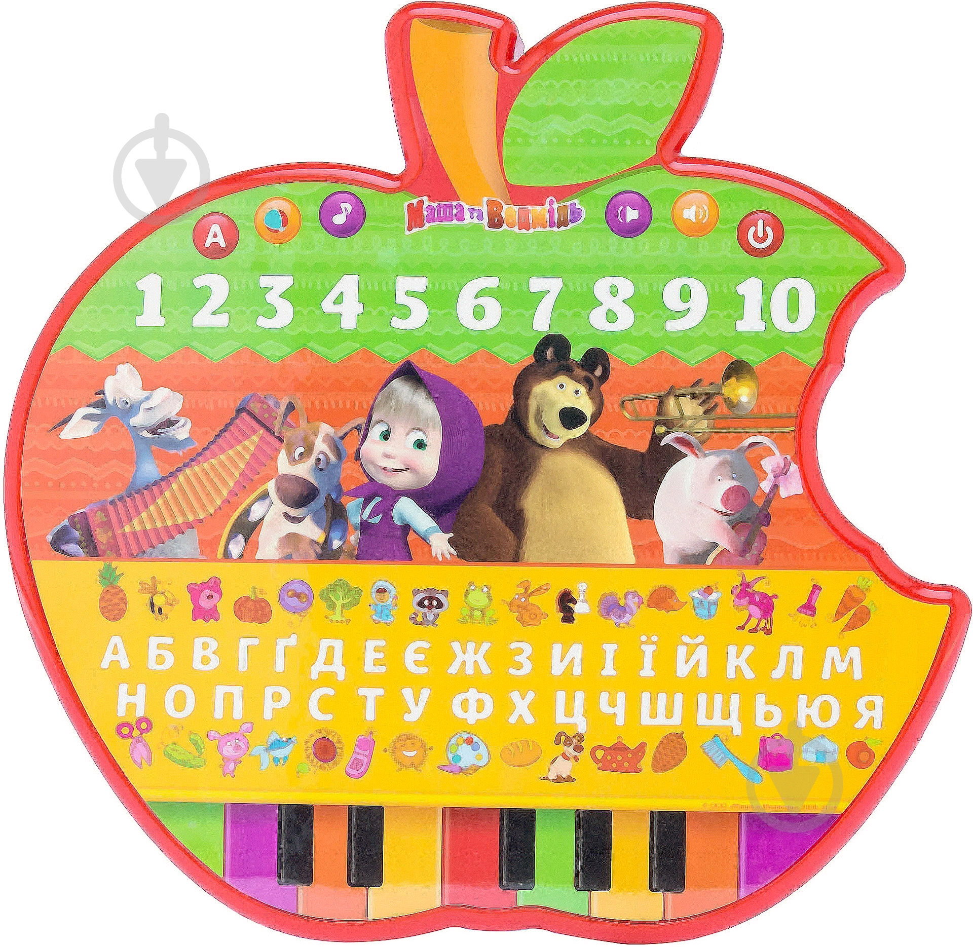 Планшет обучающий Маша и Медведь Яблочко MM-771-U - фото 1 Планшет обучающий Маша и Медведь Яблочко MM-771-U - фото 1
