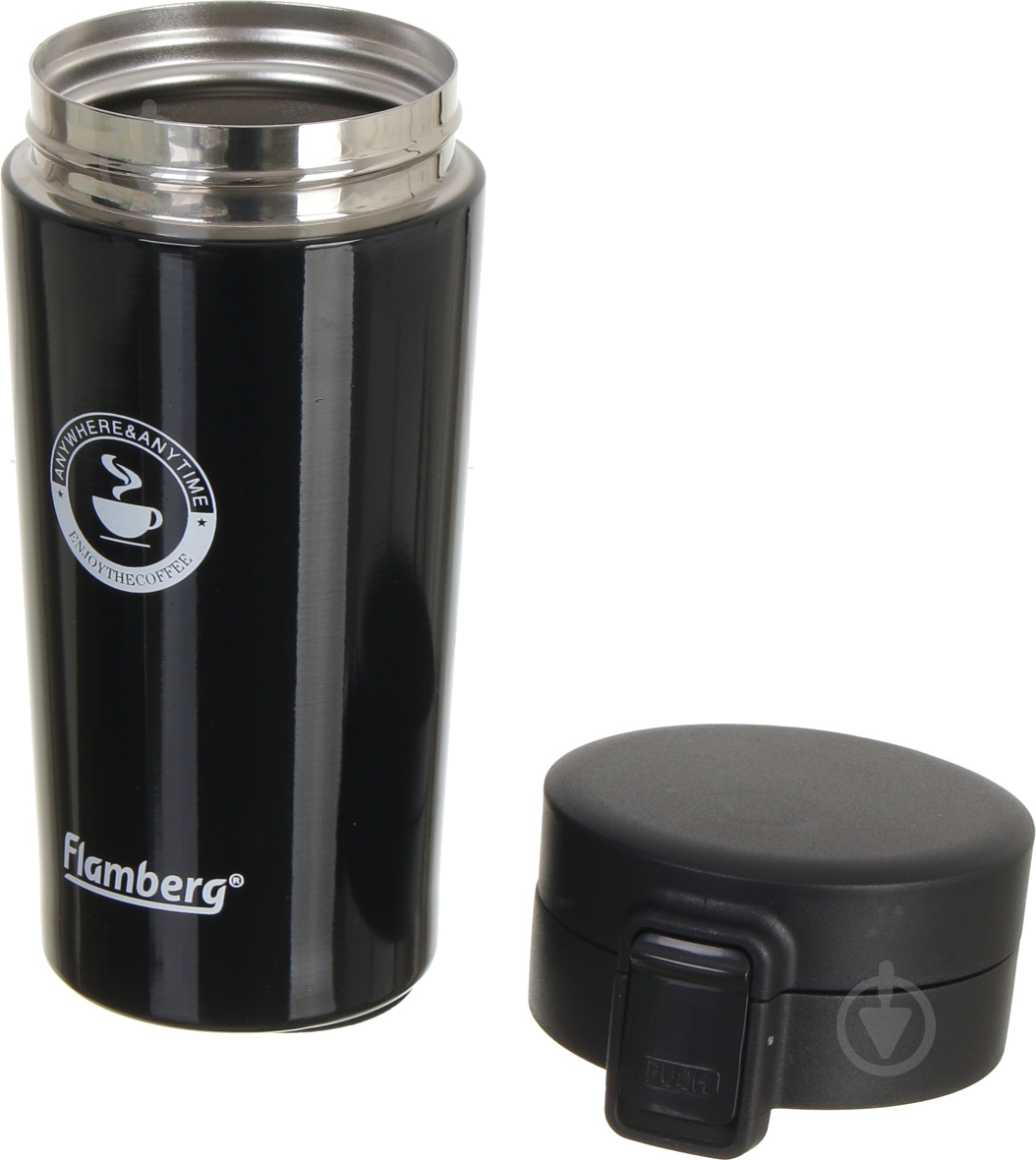 Термочашка Flamberg Enjoy coffee 350 мл чорна - фото 4 Термочашка Flamberg Enjoy coffee 350 мл чорна - фото 4