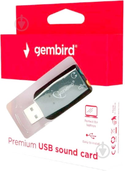 Адаптер Gembird USB 2.0 - mini-jack 3.5 мм черный (SC-USB2.0-01) - фото 3 Адаптер Gembird USB 2.0 - mini-jack 3.5 мм черный (SC-USB2.0-01) - фото 3