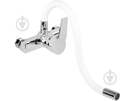 Смеситель для ванны/душа Fala Flexible с гибким изливом белый 75671 - фото 4