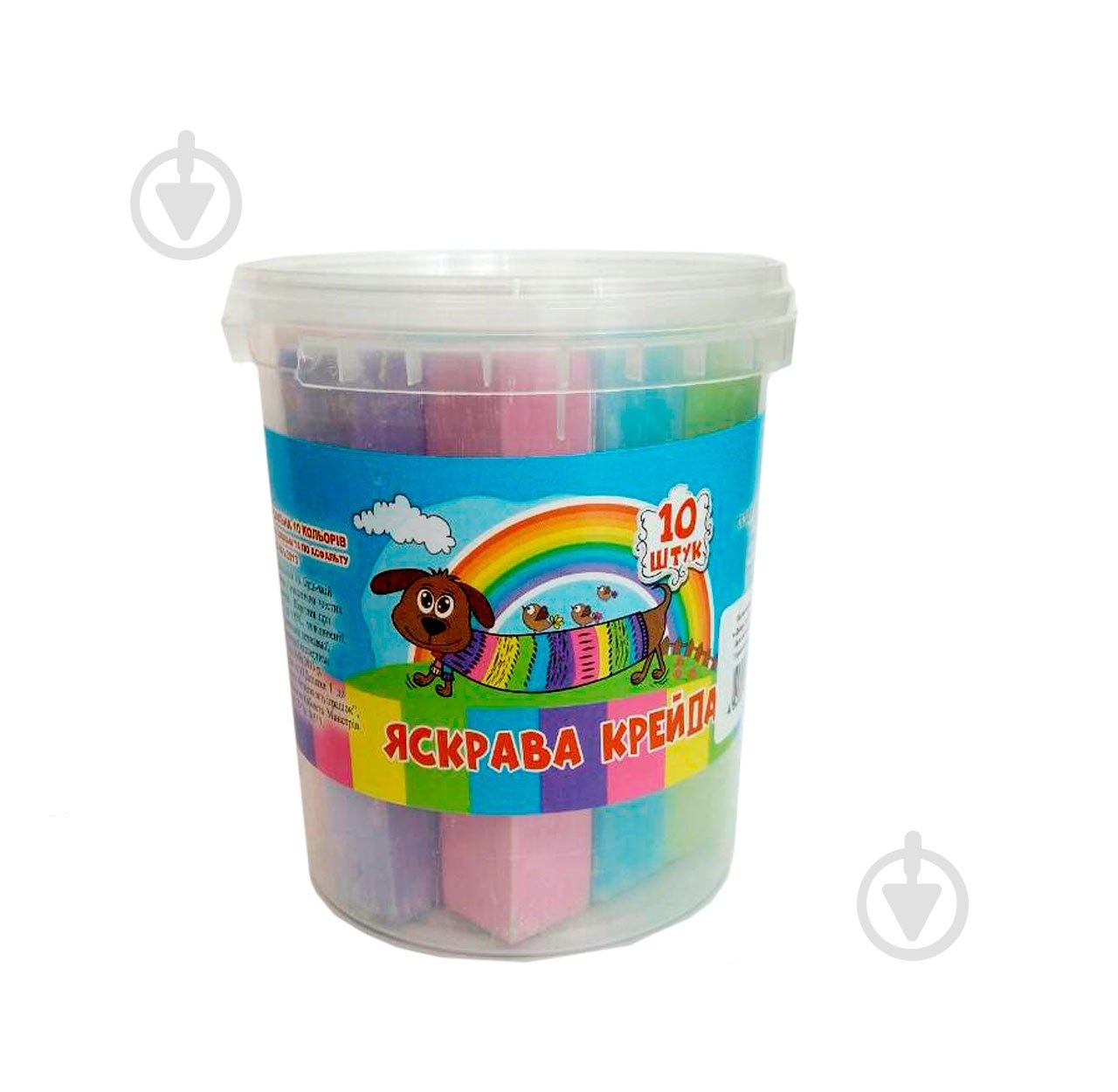 Крейда шкільна кольорова 19х19х100 мм - фото 3
