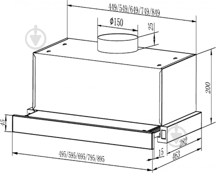 Витяжка Faber TLSC X A60 2LS - фото 2
